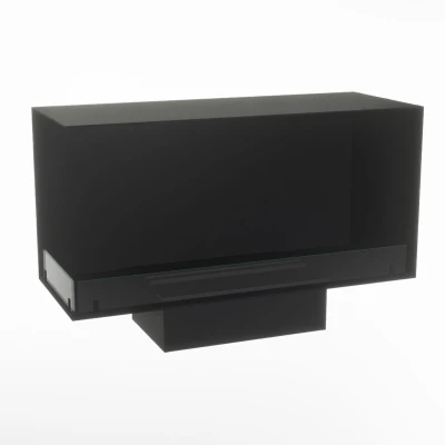 Foco Myst Corner 1000 - Camino a vapore ad angolo sinistro nero da incasso