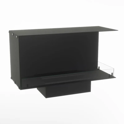 Foco Myst Corner 1000 - Camino a vapore angolare da incasso trasparente