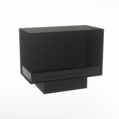 Foco Myst Corner 800 - Camino a vapore angolo sinistro nero