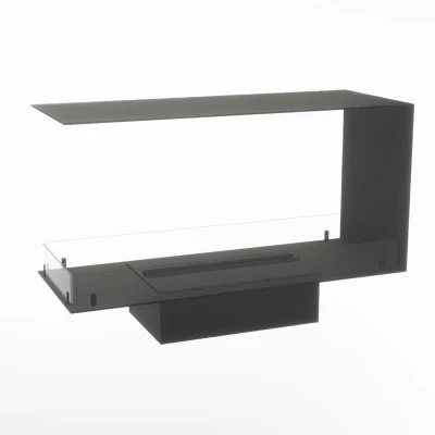 Foco Myst Room Divider 1000 - Camino a vapore acqueo trifacciale nero