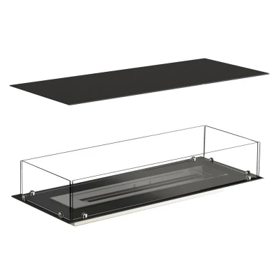 Foco Four 1000 camino bioetanolo da incasso su 4 lati Foco Four 1000 biocamino su 4 lati