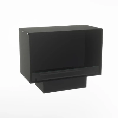 Foco Myst One 800 - Camino a vapore da incasso frontale nero