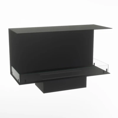 Foco Myst Three 1000 - Camino a vapore trifacciale nero da incasso