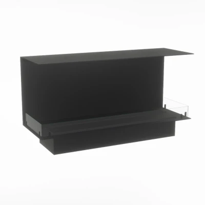 Foco Myst Three 1200 - Camino a vapore da incasso trifacciale nero