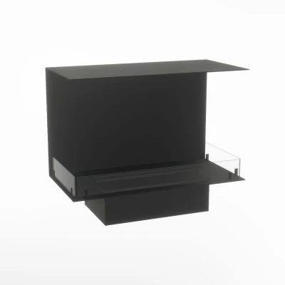 Foco Myst Three 800 - Camino a vapore trifacciale da incasso nero