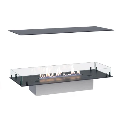 Foco Four 1000 camino bioetanolo da incasso su 4 lati Foco Four 1000 biocamino su 4 lati