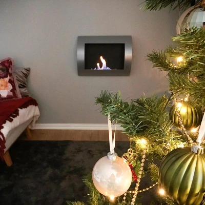 Ocean - Biocamino da parete in acciaio inox Ocean - Biocamino da parete in acciaio inox