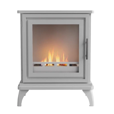 ScandiFlames Nashville - Stufa a bioetanolo bianca con design tradizionale e finish bianco