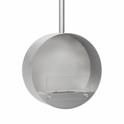 Ottawa Acciaio 50 cm - Biocamino rotondo da soffitto Ottawa Acciaio 50 cm - Biocamino rotondo da soffitto