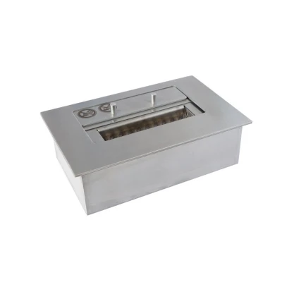 Bruciatore a bioetanolo da 1,3 litri in acciaio con larghezza di 24 cm Bruciatore a bioetanolo da 1,3 litri in acciaio con larghezza di 24 cm