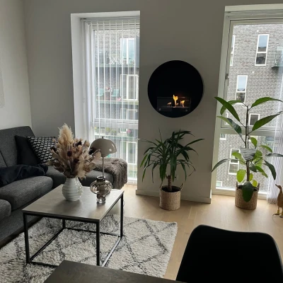 Delaware Nero - Biocamino a parete rotondo Delaware Nero - Biocamino a parete rotondo