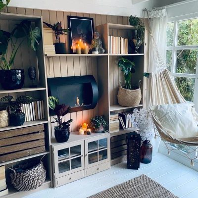 Ocean - biocamino da parete nero Ocean - biocamino da parete nero