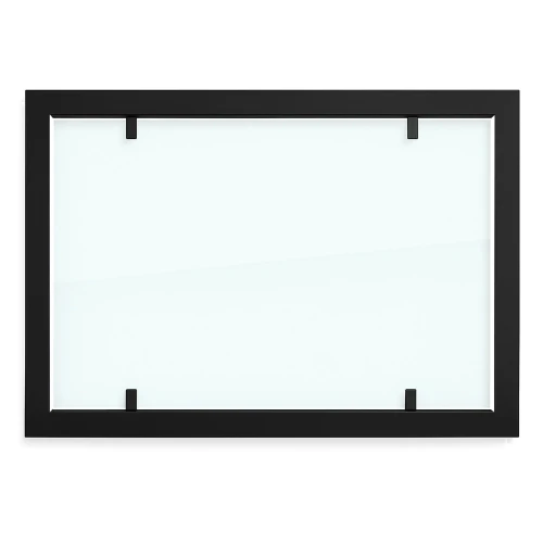 Cornice per Foco Two 800 con vetro di sicurezza integrale | Acquista Foco Fires qui Cornice esterna in acciaio nero con vetro integrale per camini a bioetanolo Foco Two 800.