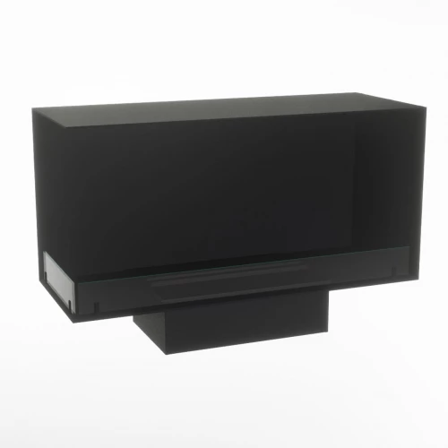 Foco Myst Corner 1000 - Camino a vapore ad angolo sinistro nero da incasso