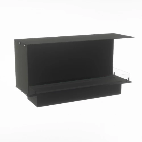 Foco Myst Corner 1200 - Camino a vapore trasparente da incasso angolo destro