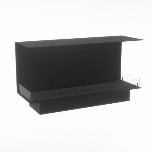 Foco Myst Three 1200 - Camino a vapore da incasso trifacciale nero