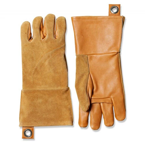 Guanti da Barbecue in Pelle Chiara - 2 pz. | BBQ Accessori Guanti da barbecue in pelle chiara - confezione da 2 pezzi per protezione durante la cottura all'aperto