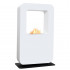 Safretti Curva XT - Biocamino bianco, bifacciale, freestanding