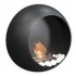 ScandiFlames Biocamino da parete con bordi curvi e diametro di 60 cm