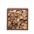Contenitore per legna in acciaio corten - 50 cm