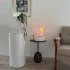 ScandiFlames Dualis camino a bioetanolo bianco e vetro di sicurezza cilindrico