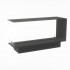 Foco Myst Room Divider 1200 - Camino a vapore trifacciale nero da incasso