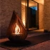 Braciere bioetanolo Dewdrop L Glowbus in acciaio corten per esterni