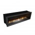 Bruciatore Slimline SFB1350 di Icon Fires in acciaio, camino a bioetanolo frontale integrato