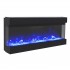 Camino elettrico Isle a 3 lati con design nero moderno