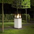 Caminetto a gas da esterno Deluxe Patio bianco con telecomando