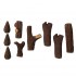 Legno ceramico decorativo - 9 pezzi