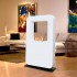 Safretti Curva XT - Biocamino bianco, bifacciale, freestanding