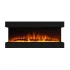 Camino elettrico a parete Feroza 137 cm di ScandiFlames Electric in nero